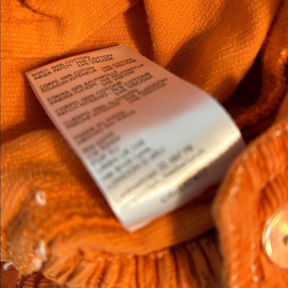 Urban Outfitters Orange Corduroy Overalls Jumpsuit Wide Leg S - Picture 9 of 10
